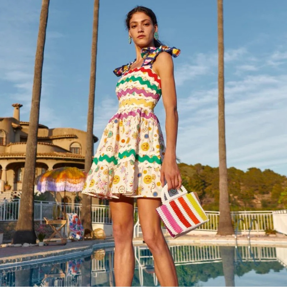 CeliaB suhail sun print mini dress NWT